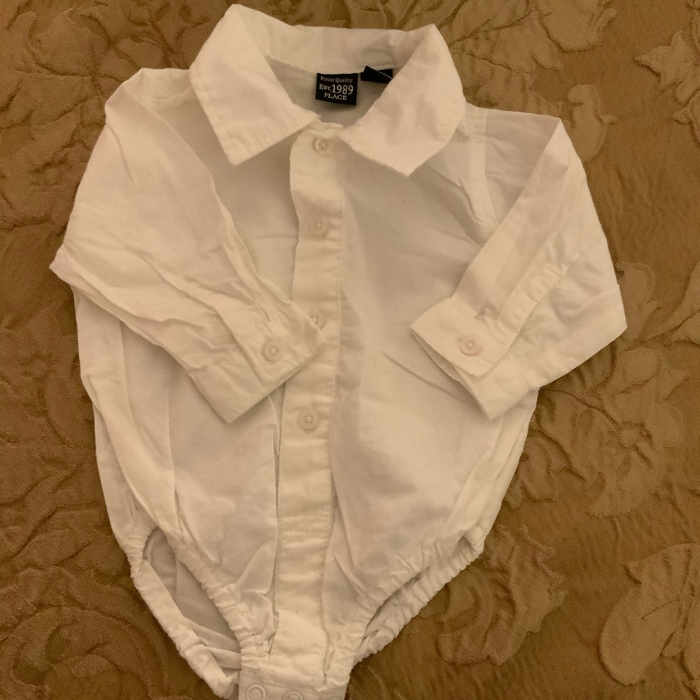 Boys Button Down Bodysuit